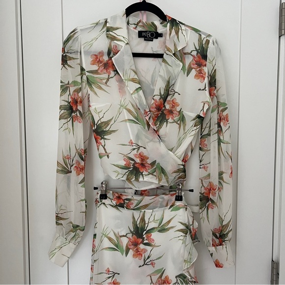 PatBO Floral Print Ruffle Wrap Set - Picture 4 of 16